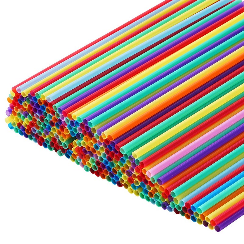CVNDKN 300 Pcs Colorful Plastic Long Disposable Drinking Straws. (0.23''diameter and 10.2"long) - Image 3